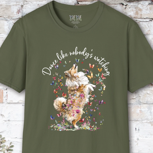Shetland Sheepdog (Sable Sheltie) #3 "Dance like nobody's watching" unisex T shirt