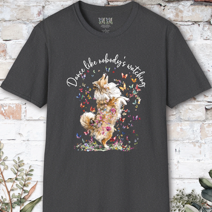 Shetland Sheepdog (Sable Sheltie) #3 "Dance like nobody's watching" unisex T shirt