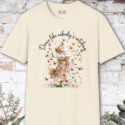 Shetland Sheepdog (Sable Sheltie) #3 "Dance like nobody's watching" unisex T shirt