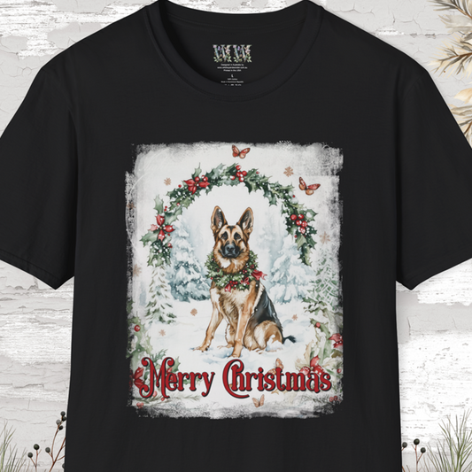 German Shepherd  'Merry Christmas' T shirt.