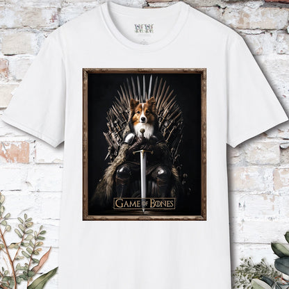 Shetland Sheepdog Game of Bones, Unisex T shirt