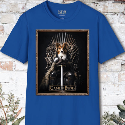 Shetland Sheepdog Game of Bones, Unisex T shirt