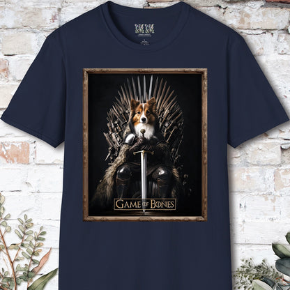 Shetland Sheepdog Game of Bones, Unisex T shirt