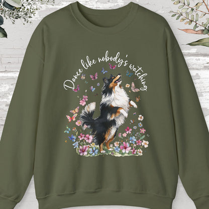 Shetland Sheepdog Dance like nobody's watching, unisex Sweatshirt