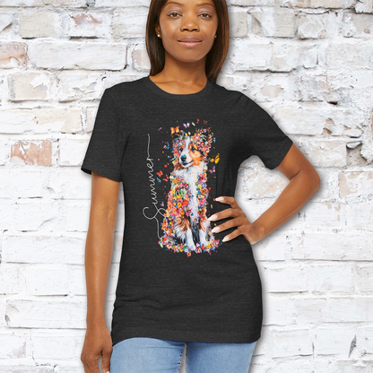 Shetland Sheepdog Floral Personalized T shirt