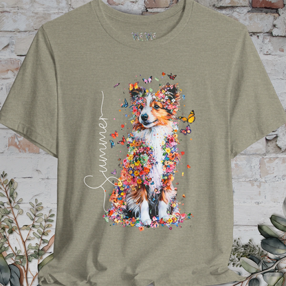 Shetland Sheepdog Floral Personalized T shirt