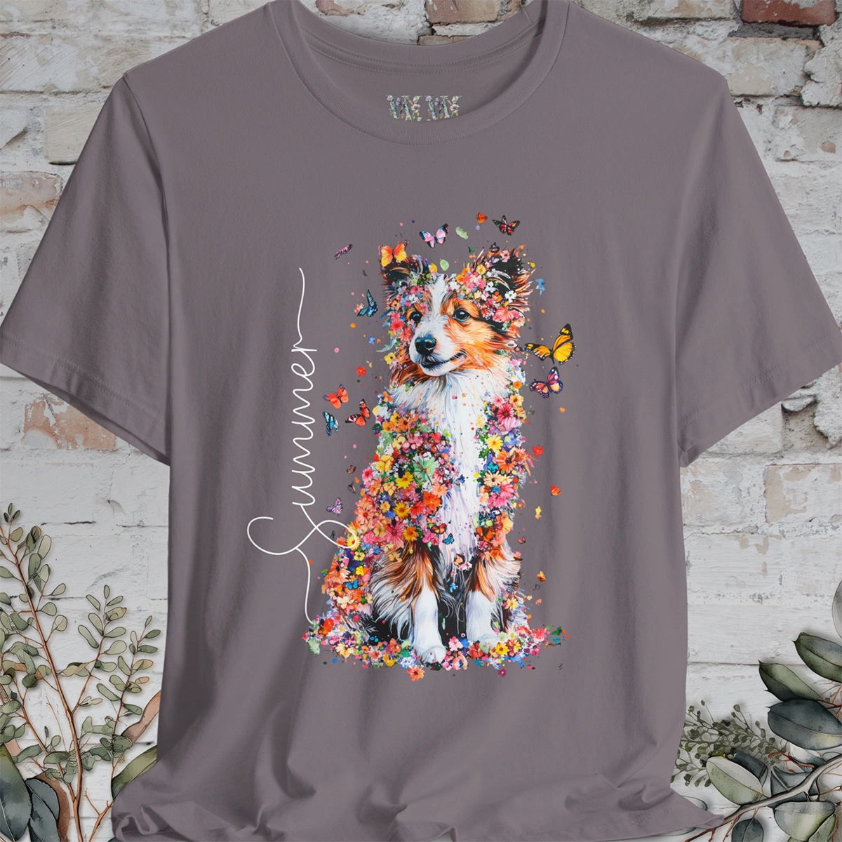 Shetland Sheepdog Floral Personalized T shirt