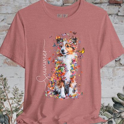 Shetland Sheepdog Floral Personalized T shirt