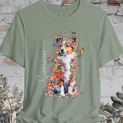 Shetland Sheepdog Floral Personalized T shirt