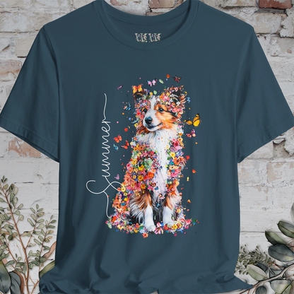 Shetland Sheepdog Floral Personalized T shirt