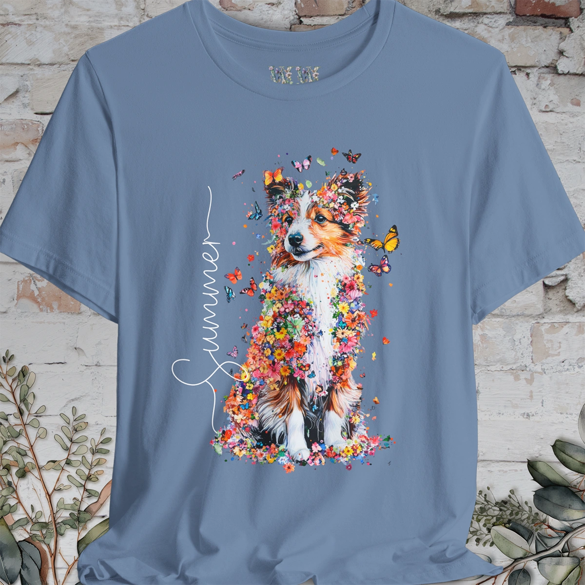 Shetland Sheepdog Floral Personalized T shirt