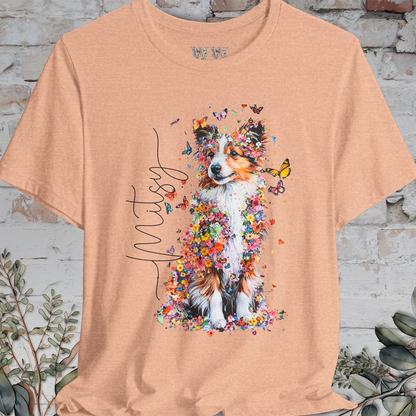 Shetland Sheepdog Floral Personalized T shirt