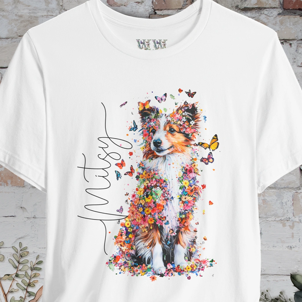Shetland Sheepdog Floral Personalized T shirt
