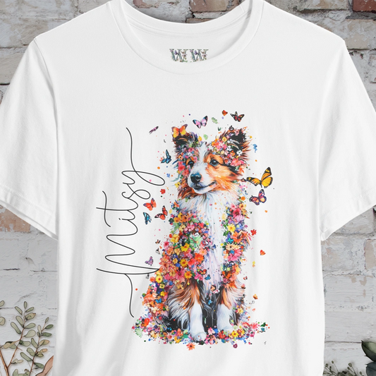 Shetland Sheepdog Floral Personalized T shirt