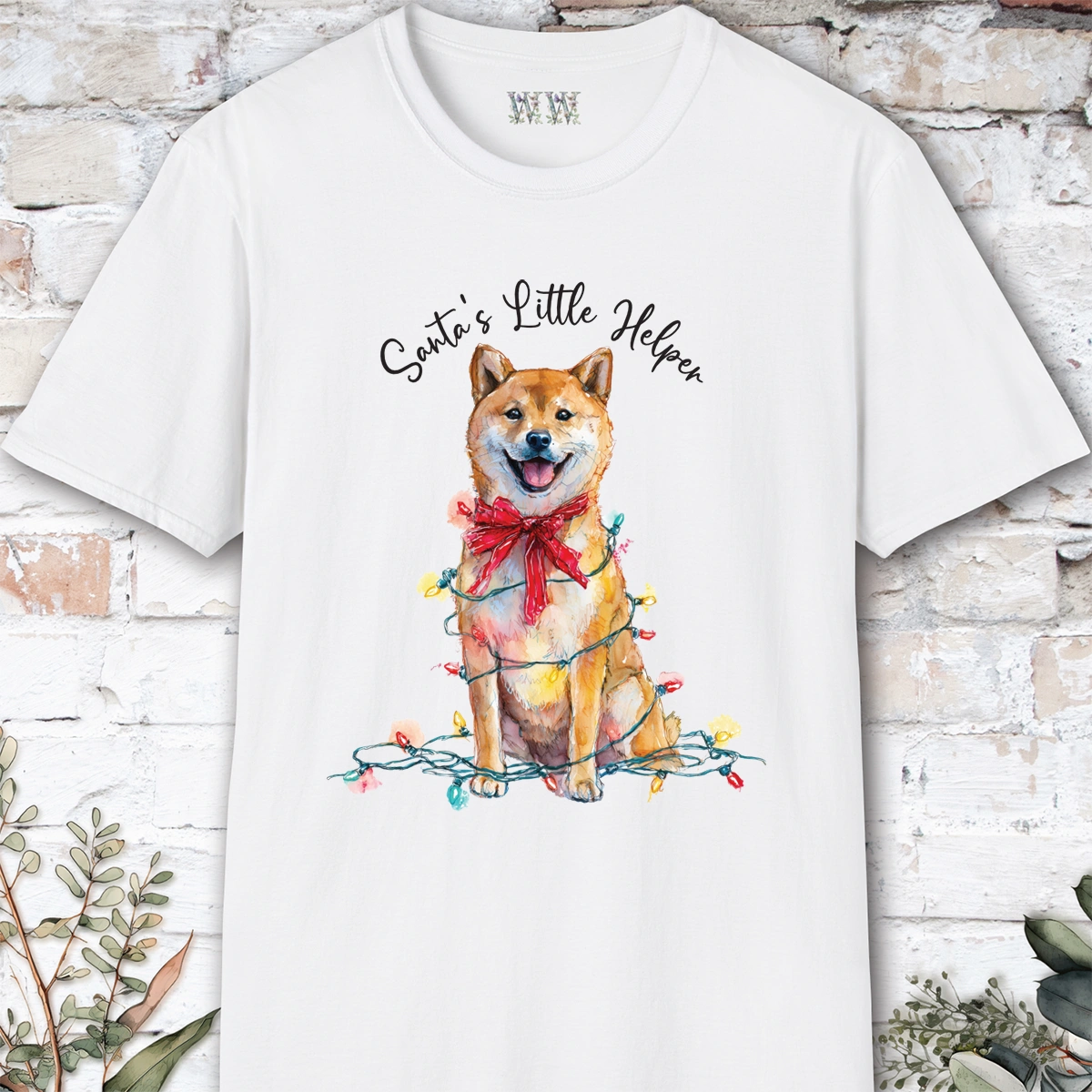 Shiba Inu #1 Santa's little helper. unisex T shirt