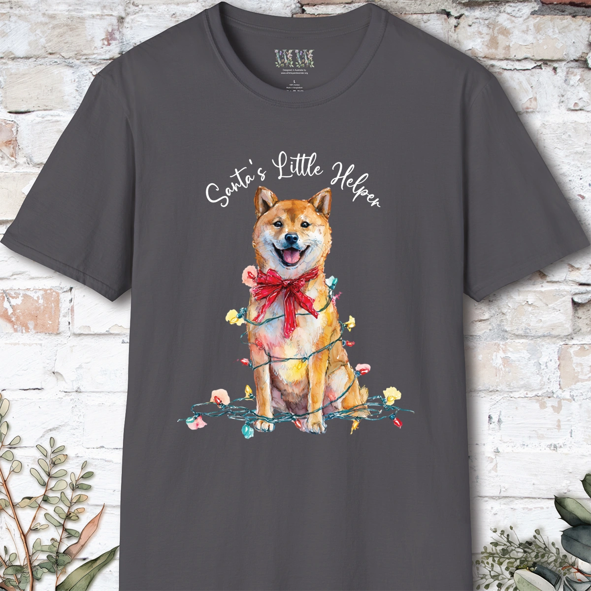 Shiba Inu #1 Santa's little helper. unisex T shirt