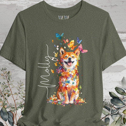 Shiba Inu #1 Floral Personalized T shirt