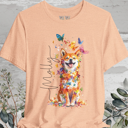 Shiba Inu #1 Floral Personalized T shirt