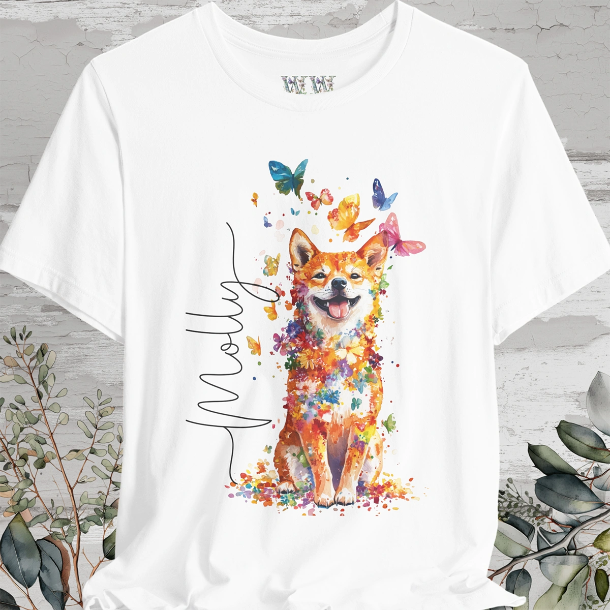 Shiba Inu #1 Floral Personalized T shirt