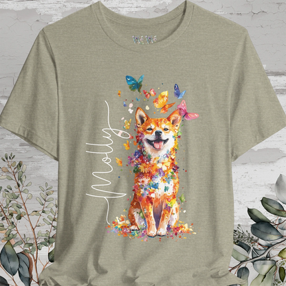 Shiba Inu #1 Floral Personalized T shirt