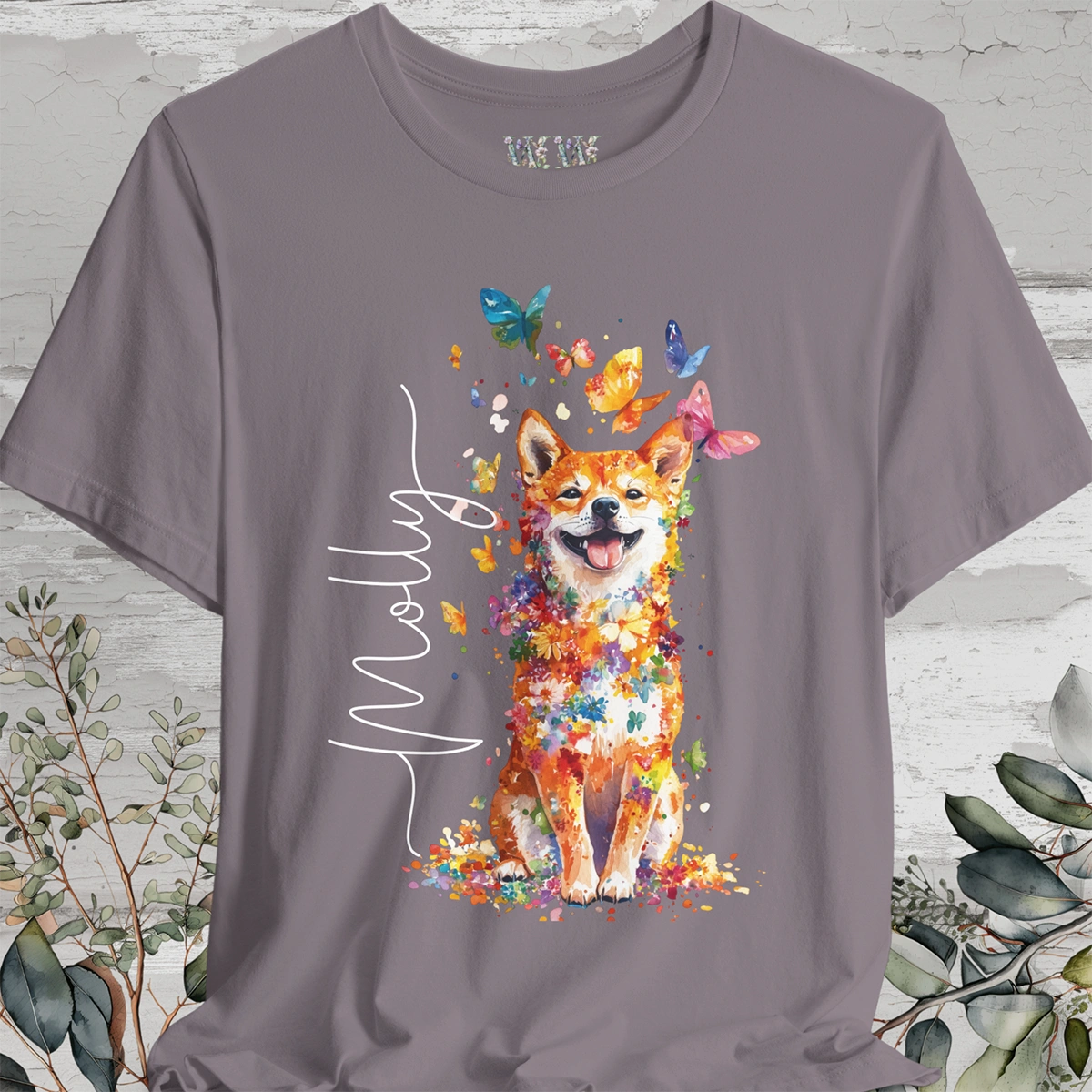 Shiba Inu #1 Floral Personalized T shirt