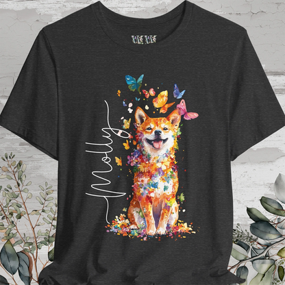 Shiba Inu #1 Floral Personalized T shirt