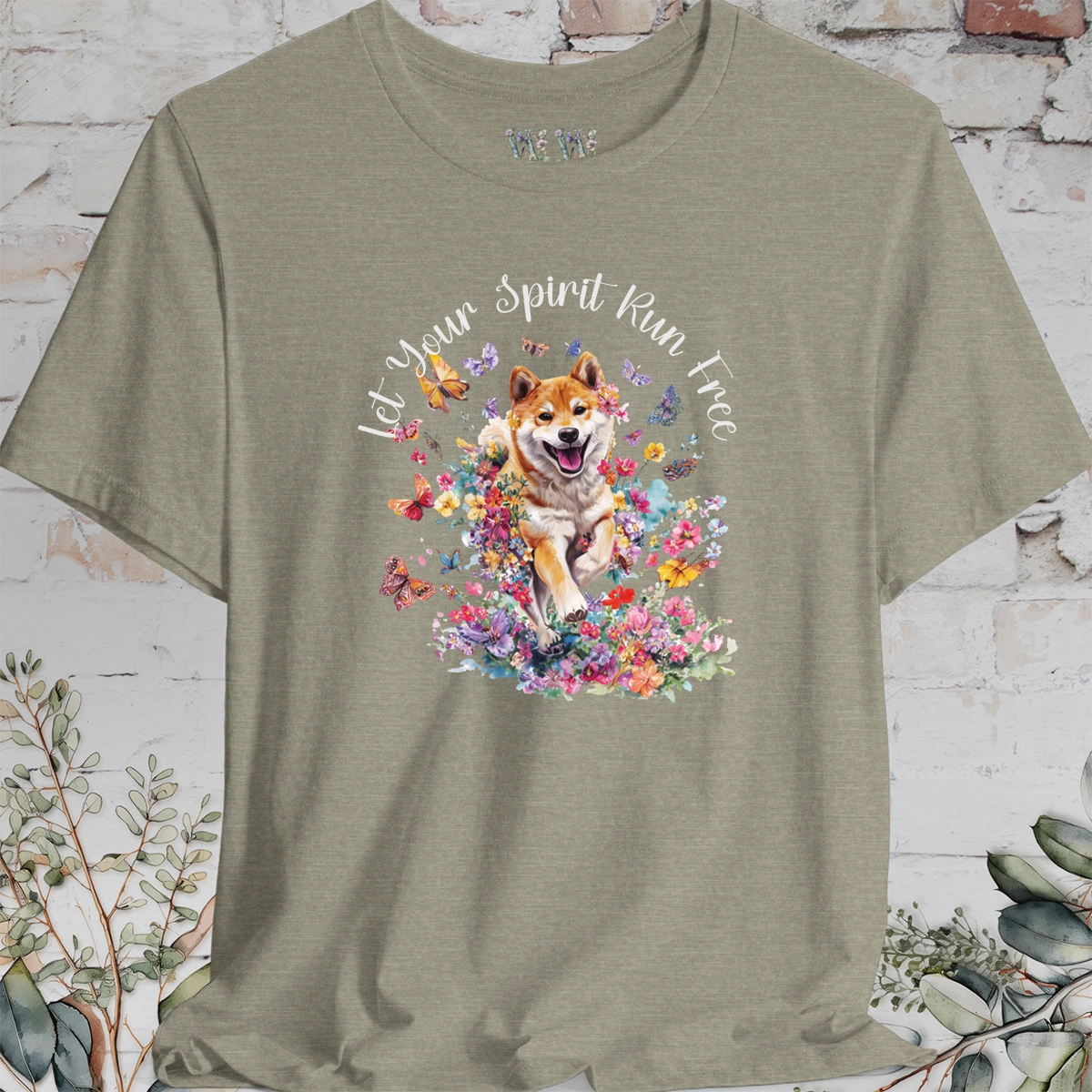 Shiba Inu #1 'Let your spirit run free' T shirt