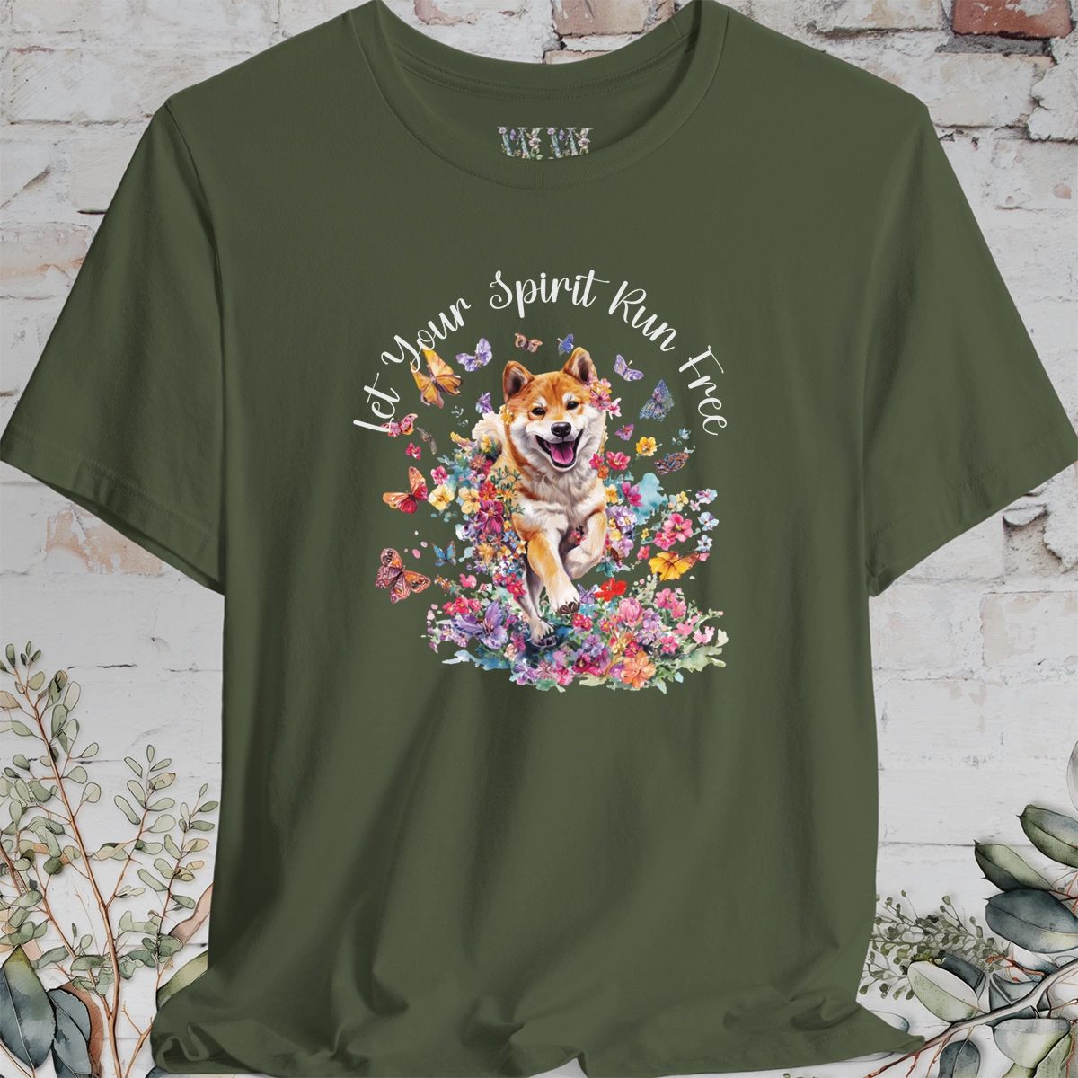 Shiba Inu #1 'Let your spirit run free' T shirt
