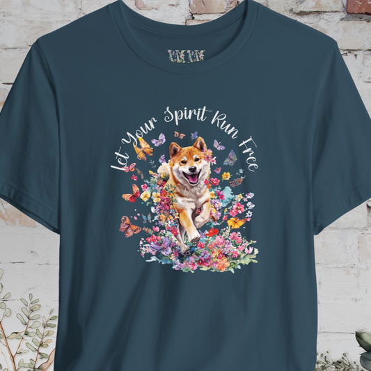 Shiba Inu #1 'Let your spirit run free' T shirt