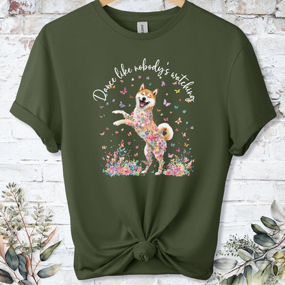 Shiba Inu #2 "Dance like nobody's watching" unisex T shirt