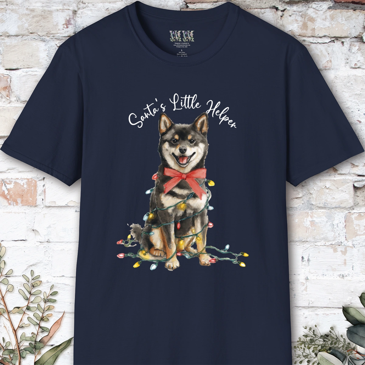 Shiba Inu #2 Santa's little helper, unisex T shirt