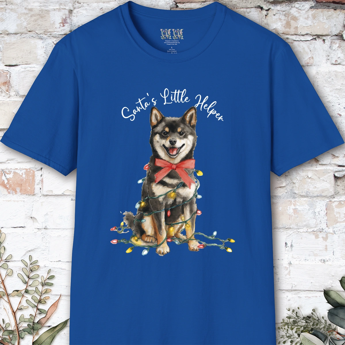 Shiba Inu #2 Santa's little helper, unisex T shirt