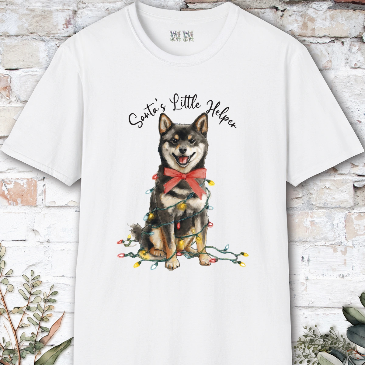Shiba Inu #2 Santa's little helper, unisex T shirt
