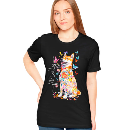 Shiba Inu #2 Floral Personalized T shirt