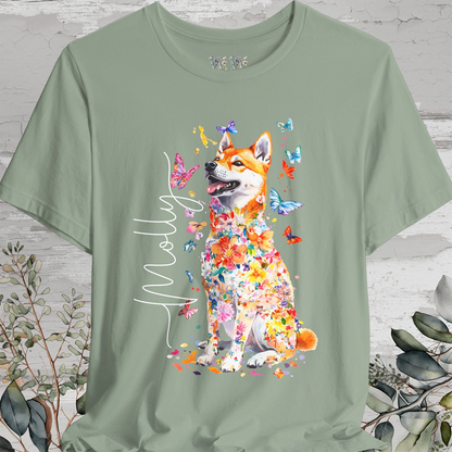 Shiba Inu #2 Floral Personalized T shirt