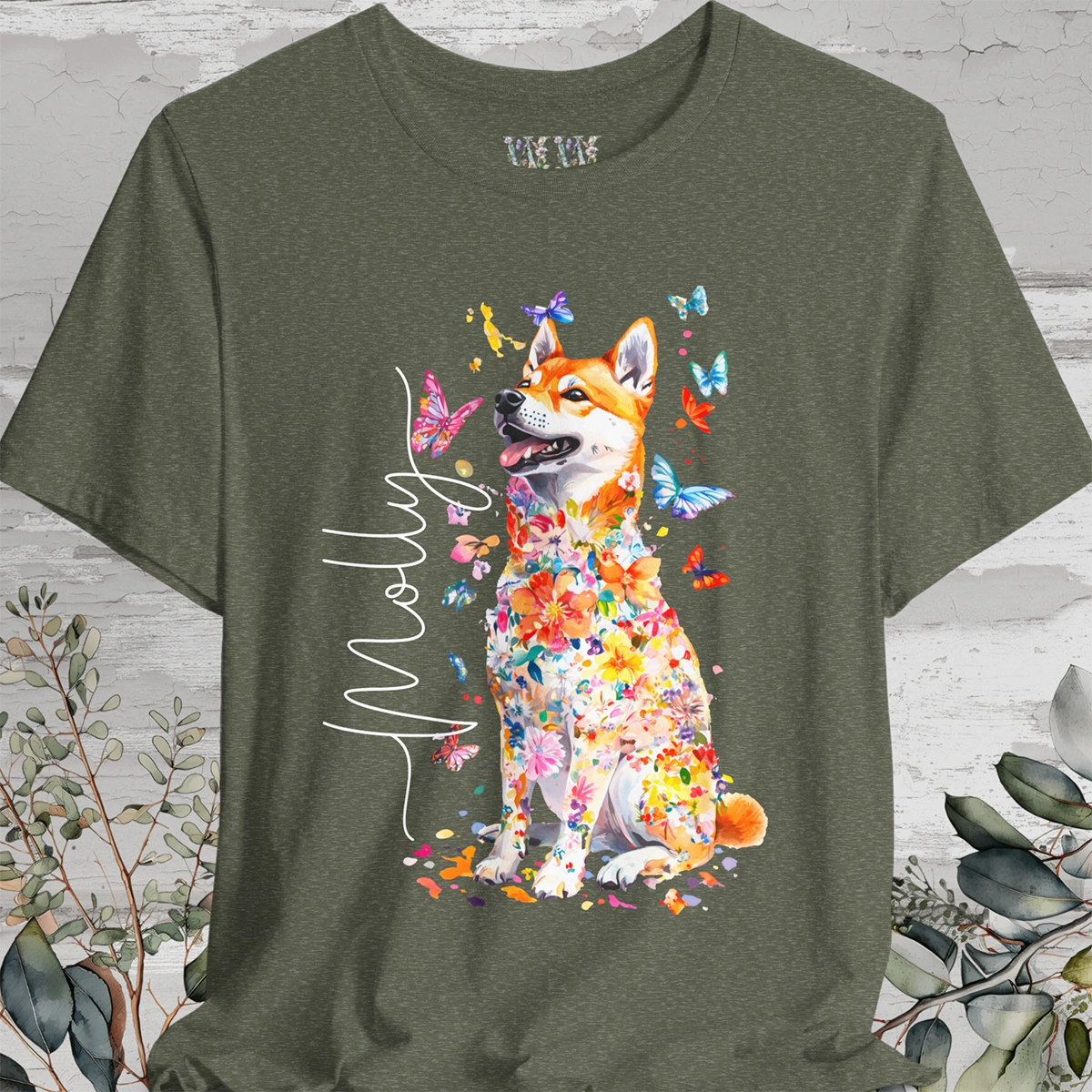 Shiba Inu #2 Floral Personalized T shirt