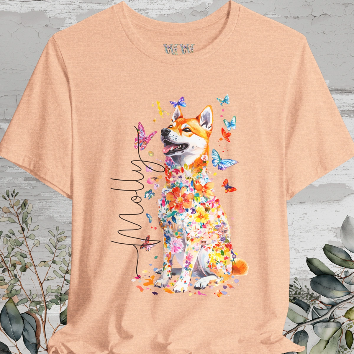 Shiba Inu #2 Floral Personalized T shirt