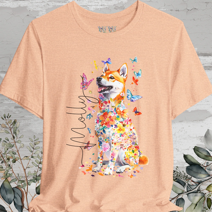 Shiba Inu #2 Floral Personalized T shirt