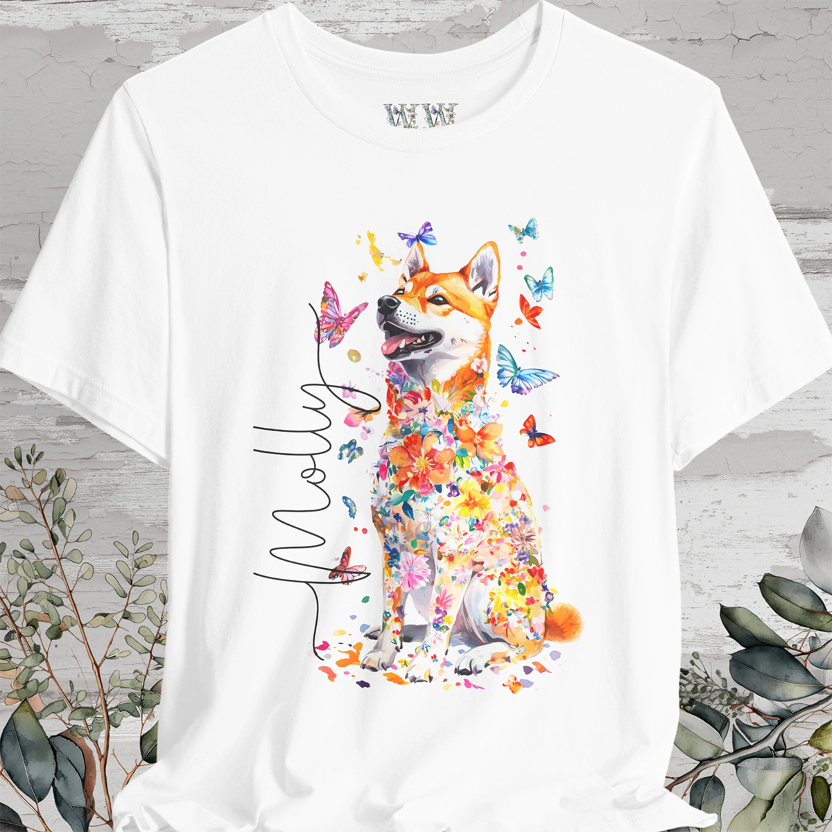 Shiba Inu #2 Floral Personalized T shirt