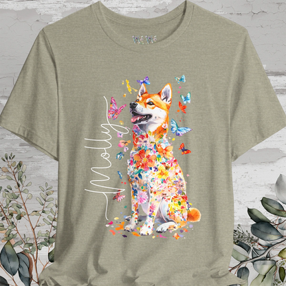 Shiba Inu #2 Floral Personalized T shirt