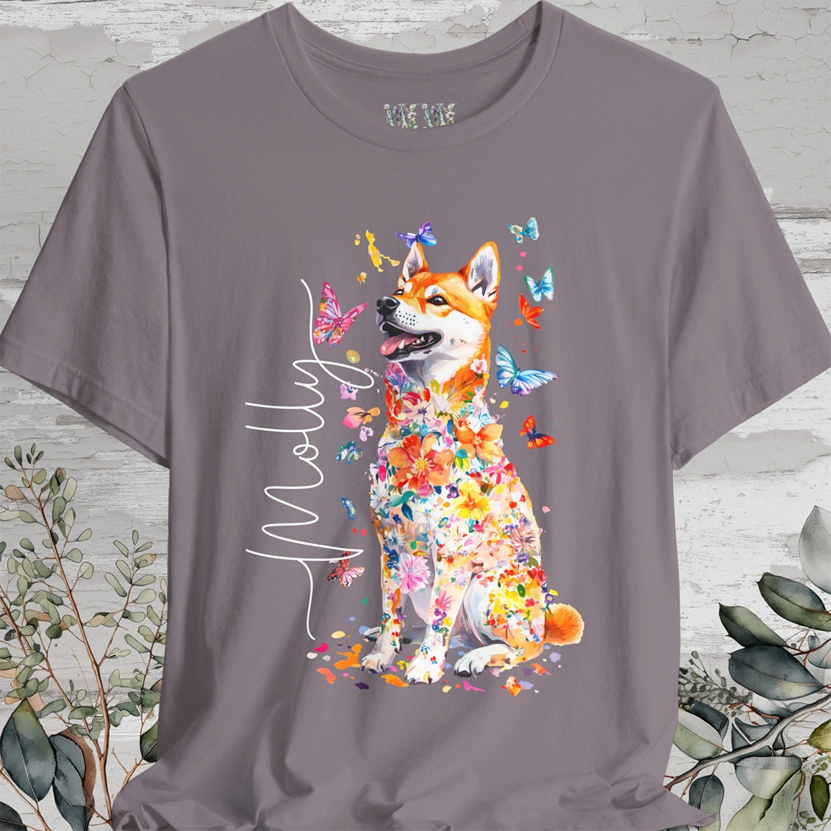 Shiba Inu #2 Floral Personalized T shirt