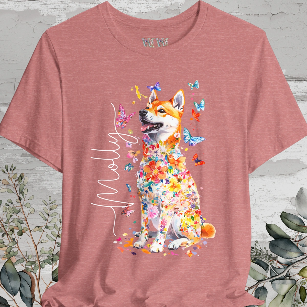 Shiba Inu #2 Floral Personalized T shirt