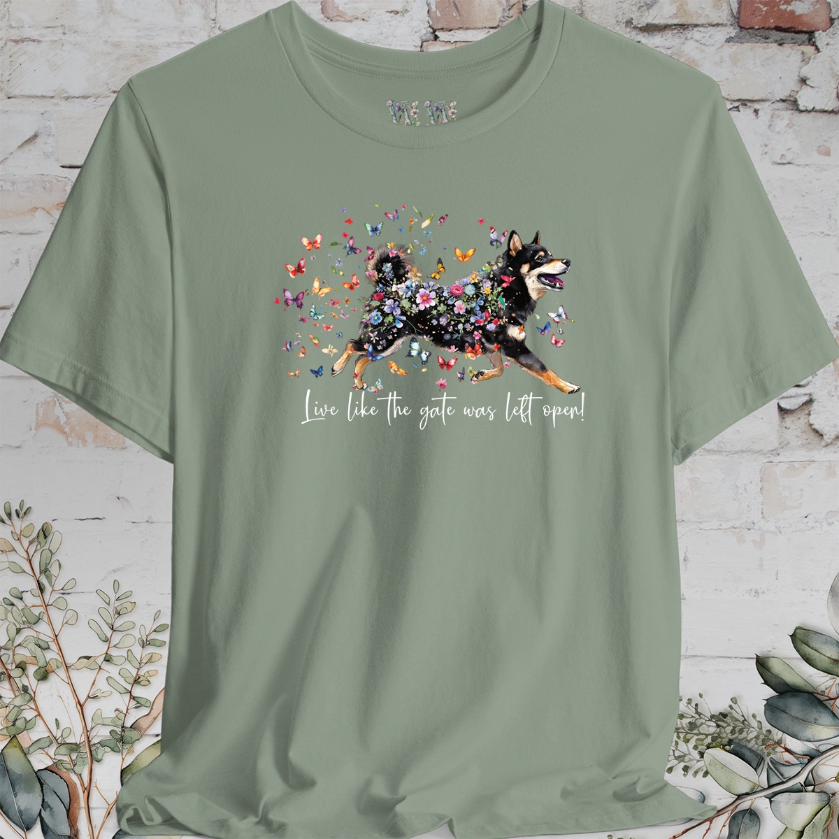 Shiba Inu #2 "Live like the gate was left open" Unisex T shirt