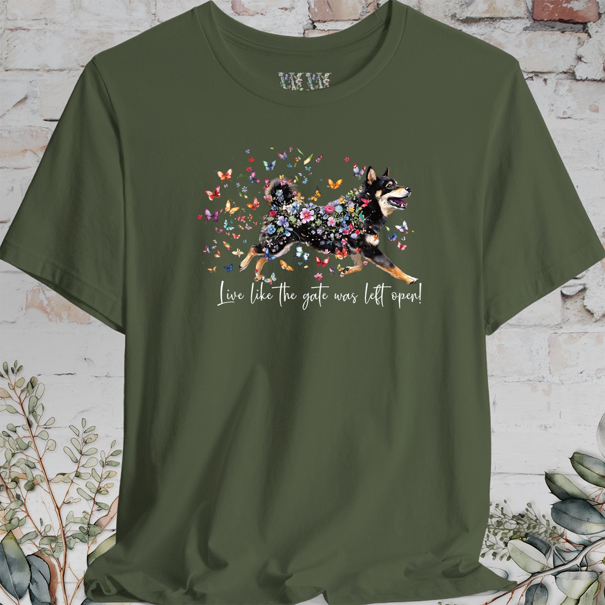 Shiba Inu #2 "Live like the gate was left open" Unisex T shirt