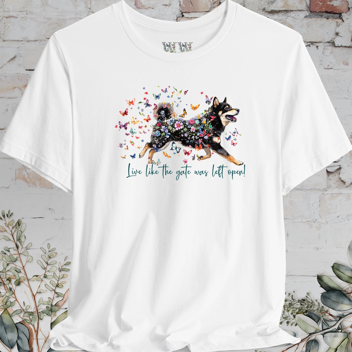 Shiba Inu #2 "Live like the gate was left open" Unisex T shirt