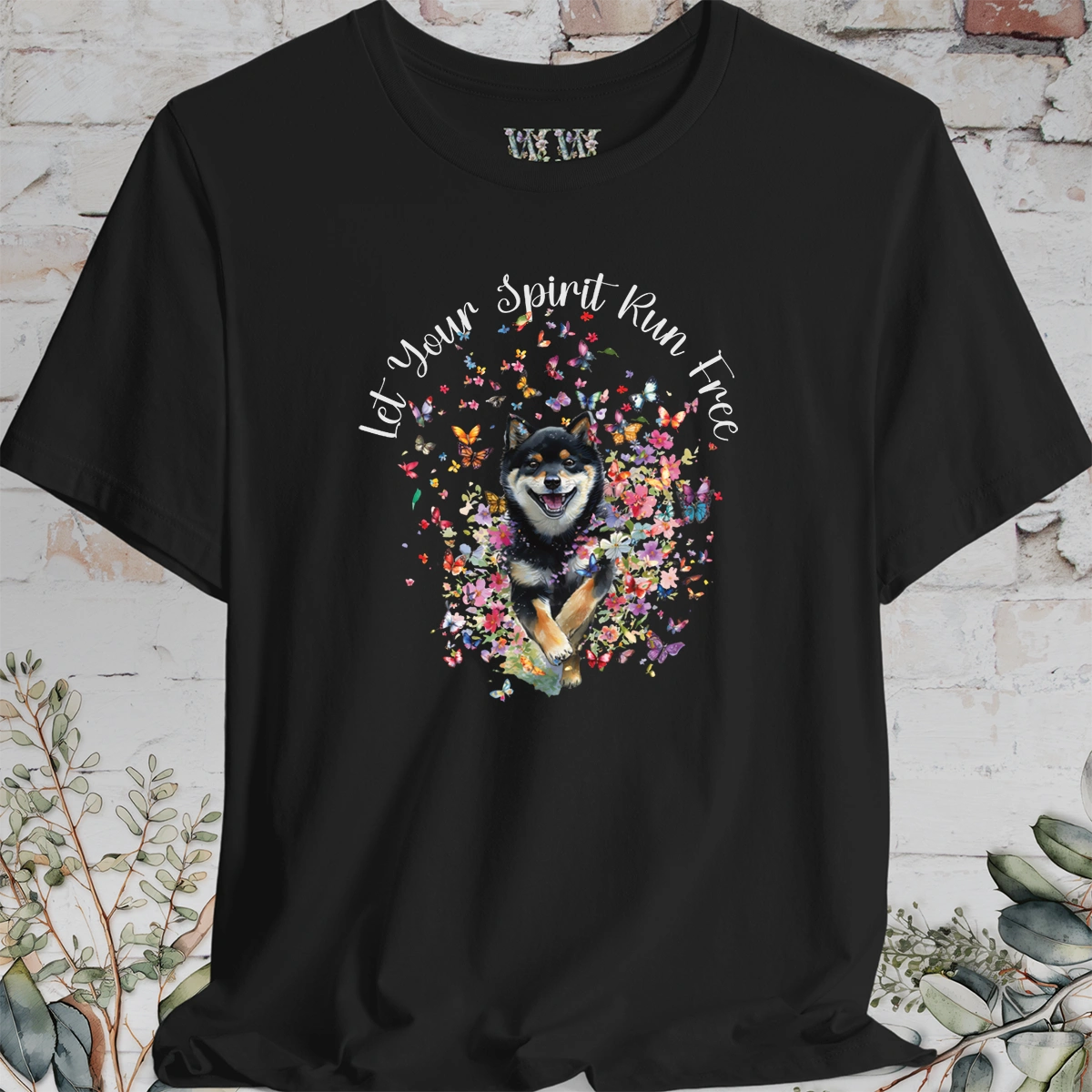 Shiba Inu #2 'Let your spirit run free' T shirt