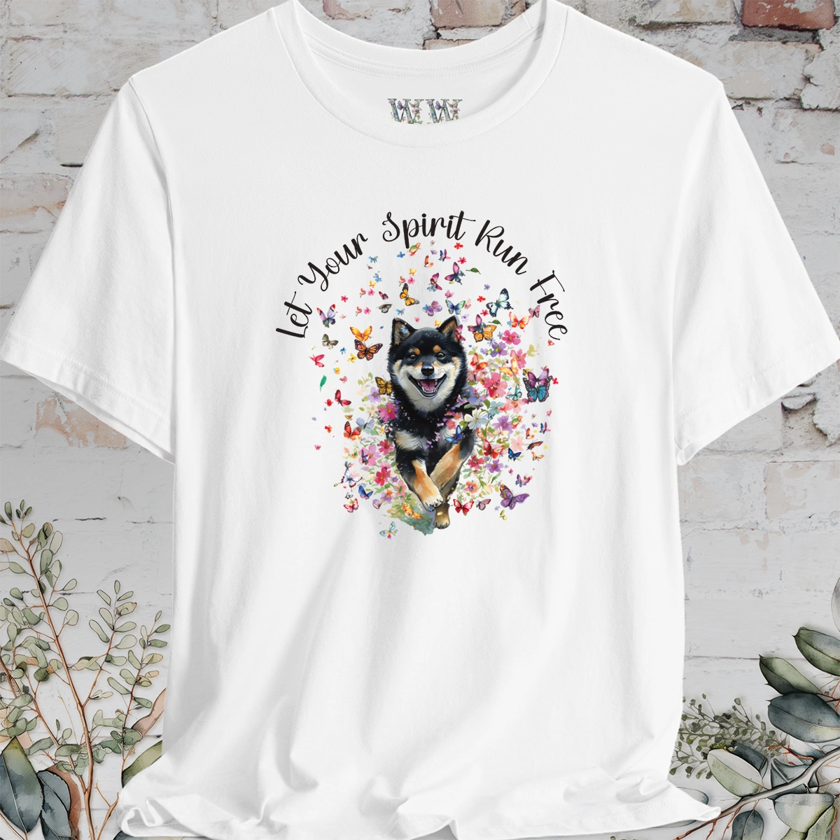Shiba Inu #2 'Let your spirit run free' T shirt