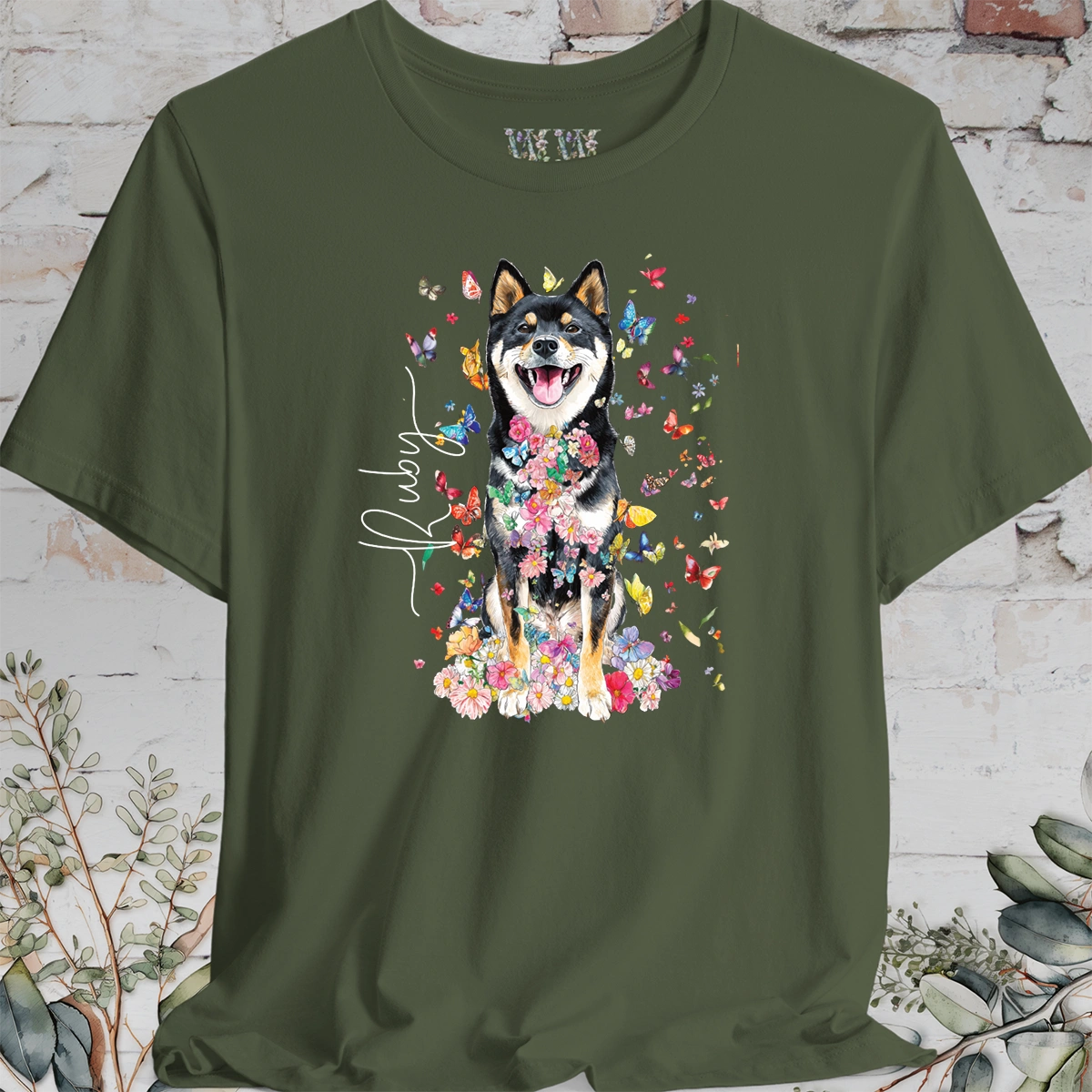 Shiba Inu #3 Floral Personalized T shirt