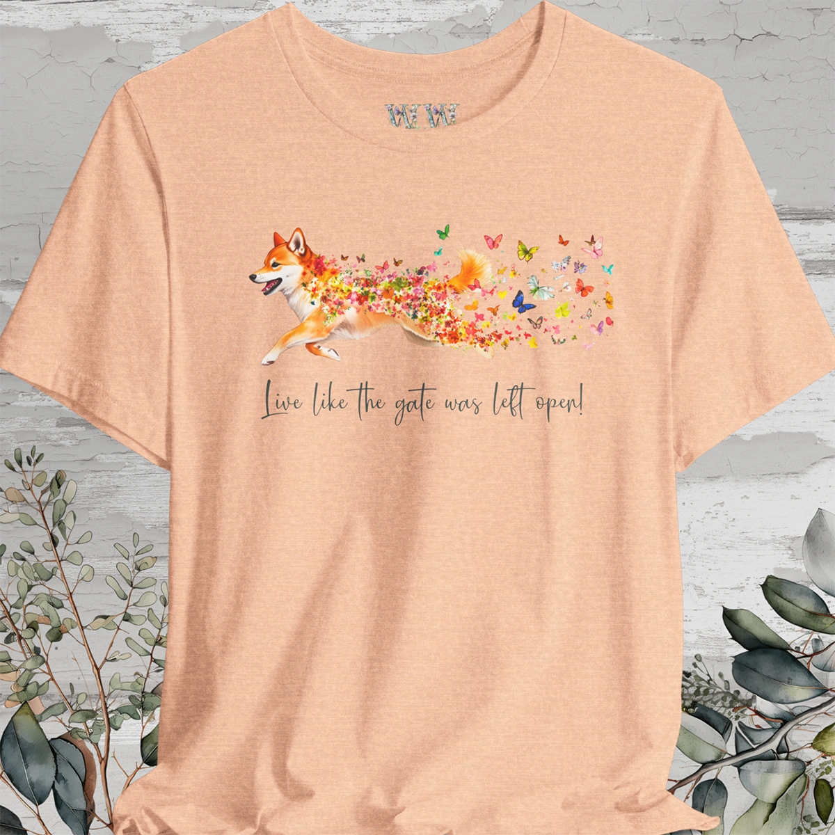 Shiba Inu 'Live like the gate was left open' T shirt