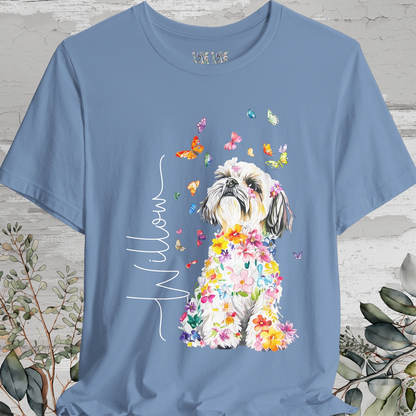 Shih Tzu Floral Personalized T shirt